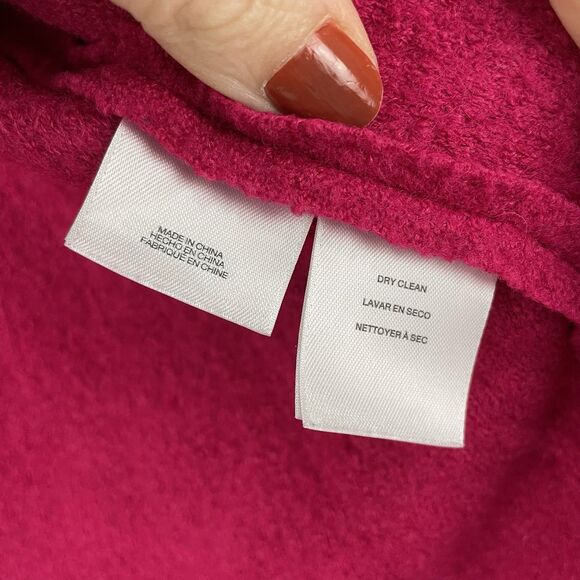 Koret Sweater Womens Large Wool Blend Cardigan Open Front Raspberry Pink - Picture 5 of 9